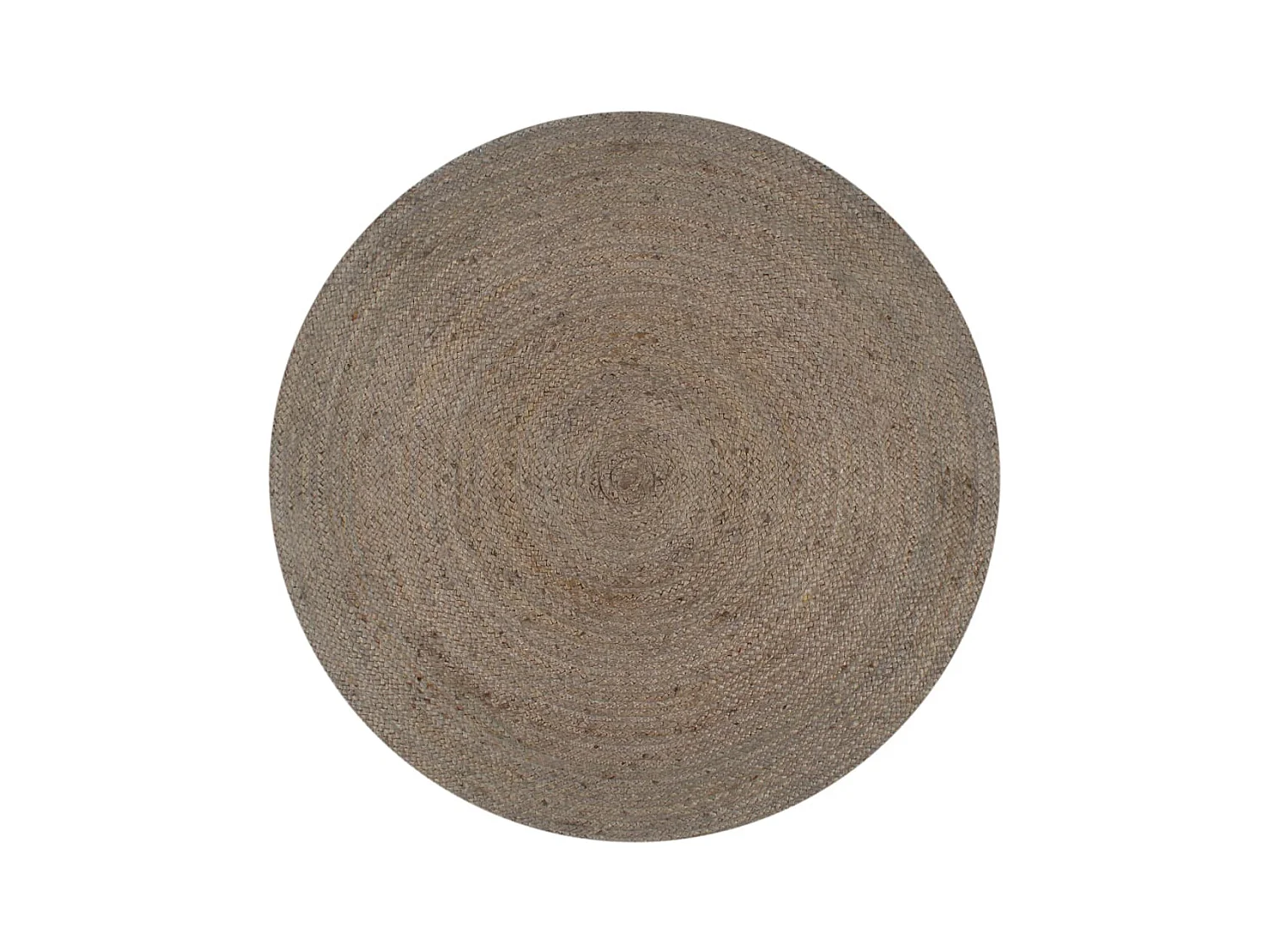 Tapis fait à la main jute rond 150 cm gris