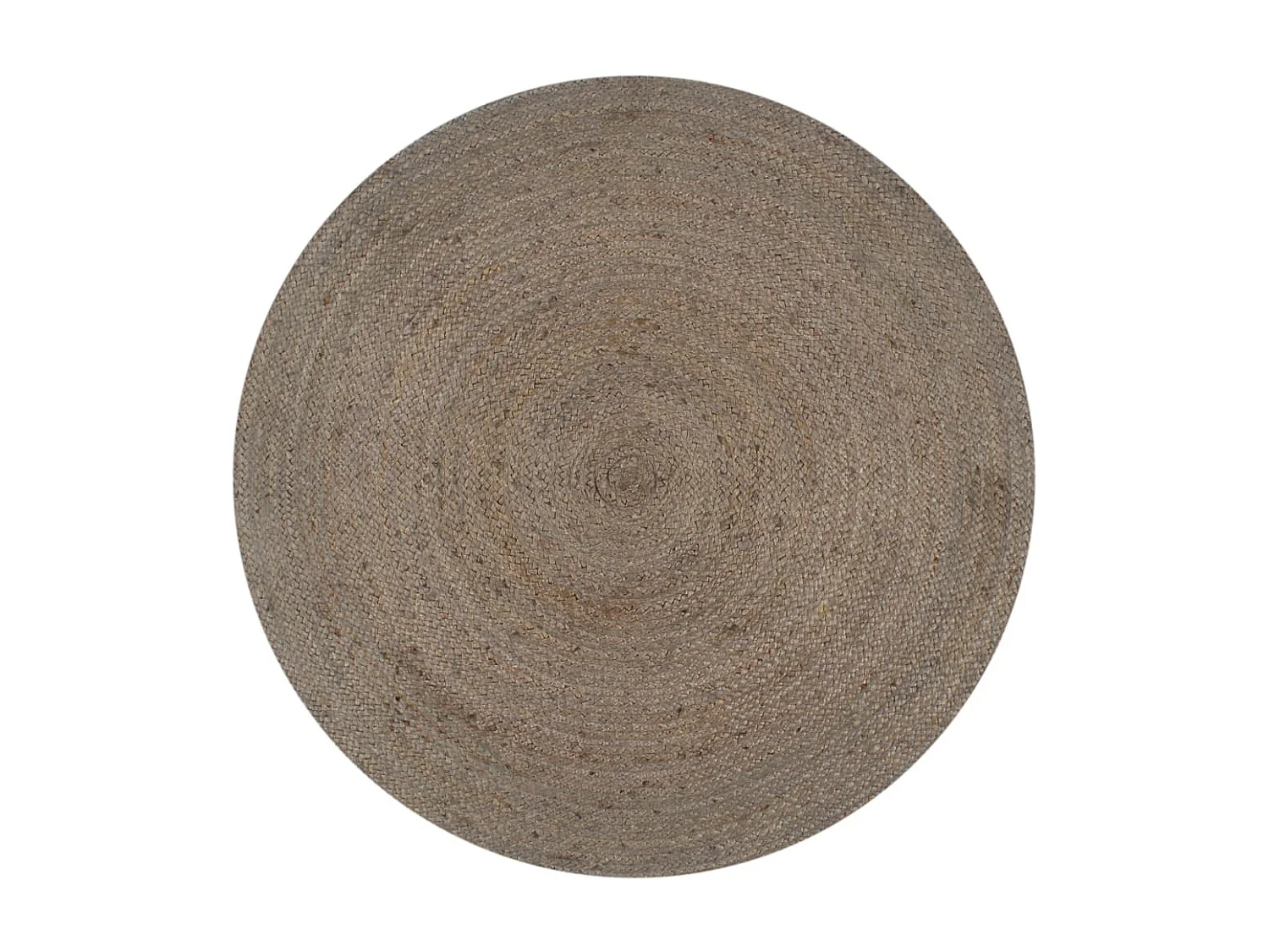 Tapis fait à la main jute rond 150 cm gris