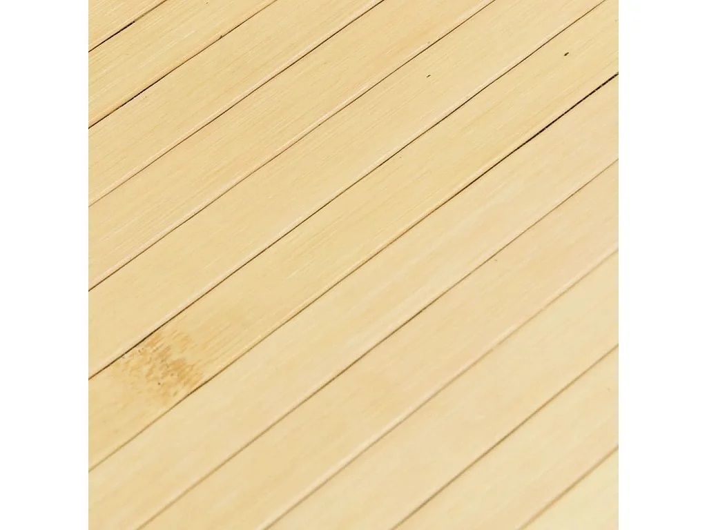 Tapis rectangulaire naturel clair 60x300 cm bambou