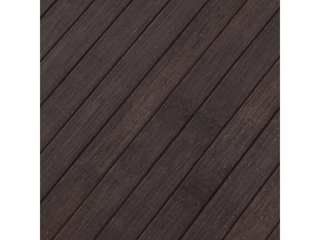 Tapis rectangulaire marron foncé 80x200 cm bambou