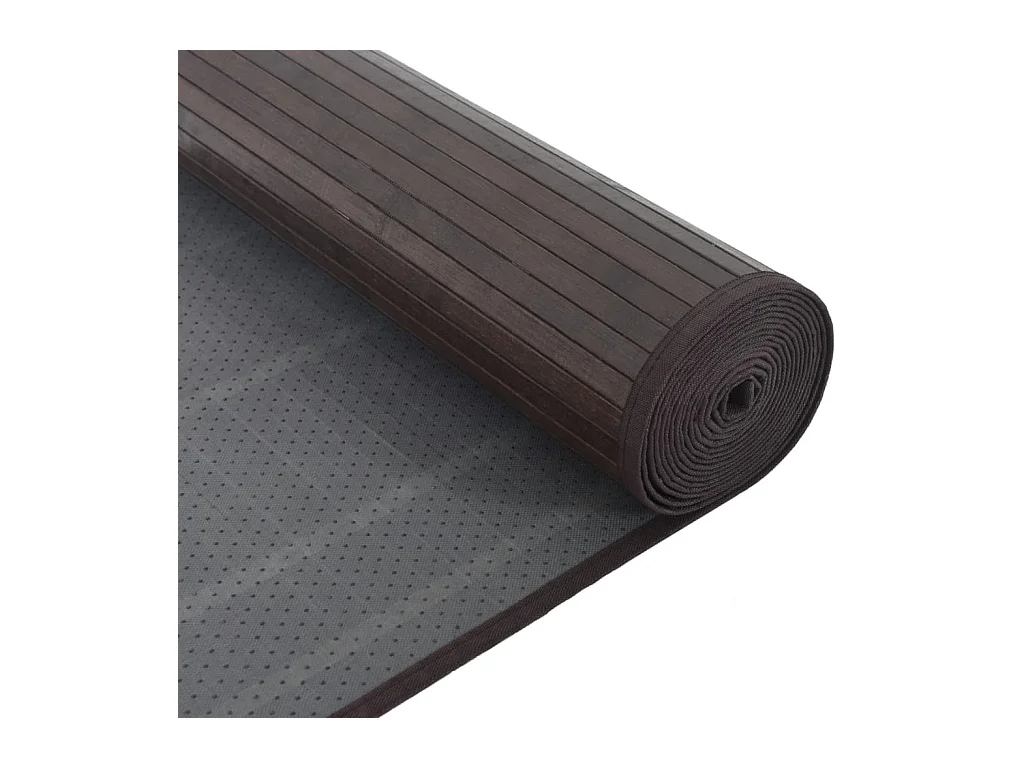Tapete retangular 80x200 cm bambu castanho-escuro