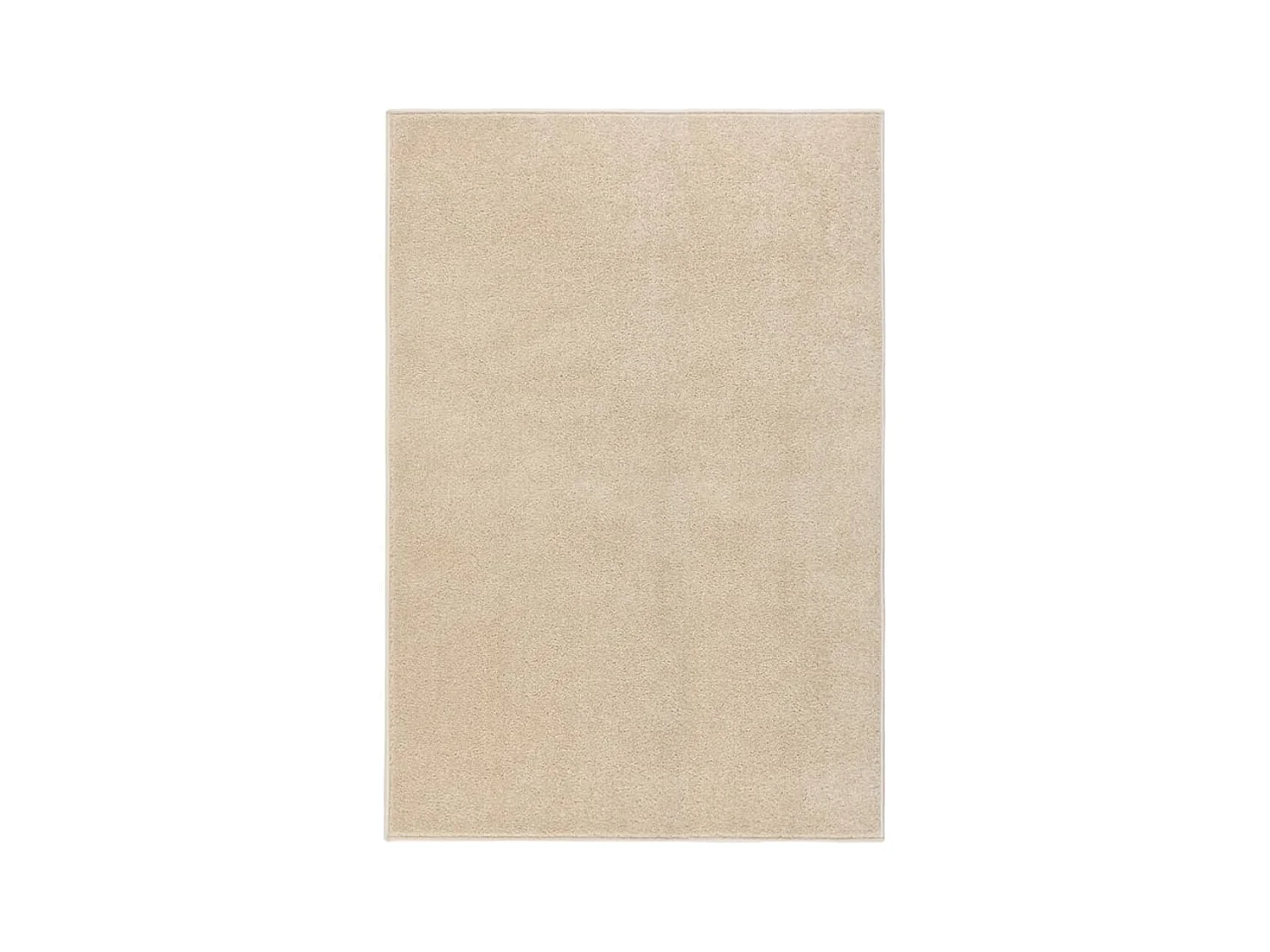 Tapete de pelo curto 160x230 cm bege