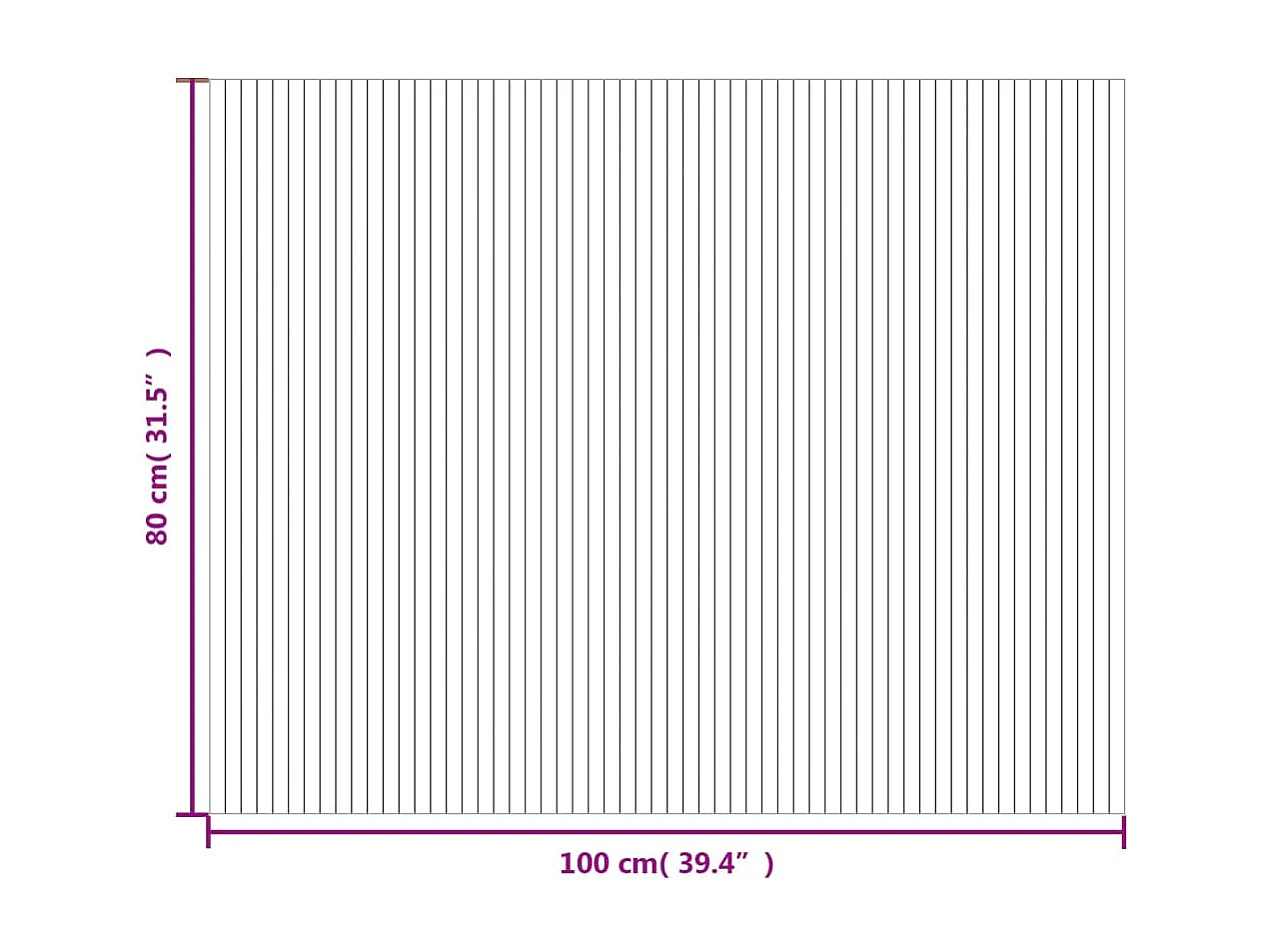 Tapete retangular 80x100 cm bambu cinzento