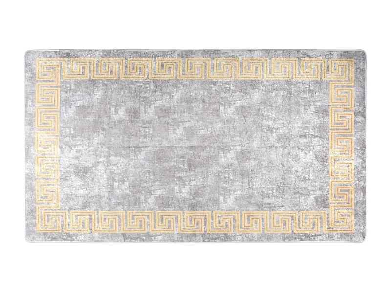 Tapis lavable antidérapant 190x300 cm gris
