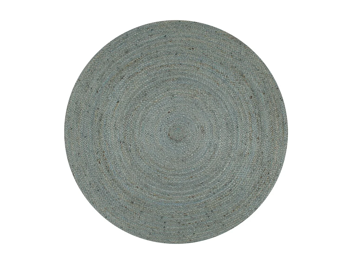 Tapete artesanal em juta redondo 150 cm verde azeitona