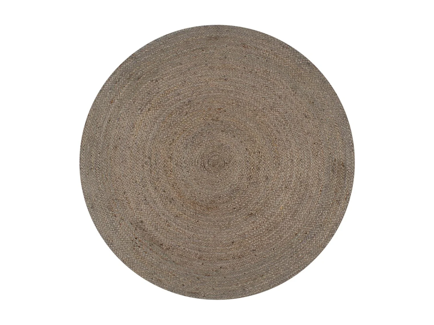 Tapis fait à la main jute rond 120 cm gris