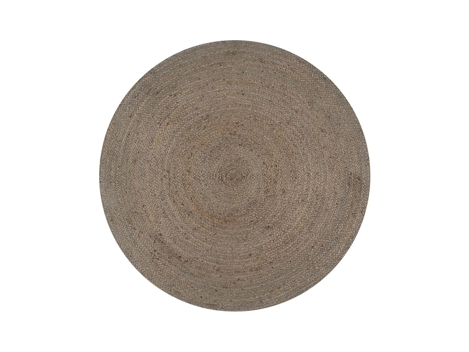 Tapis fait à la main jute rond 120 cm gris