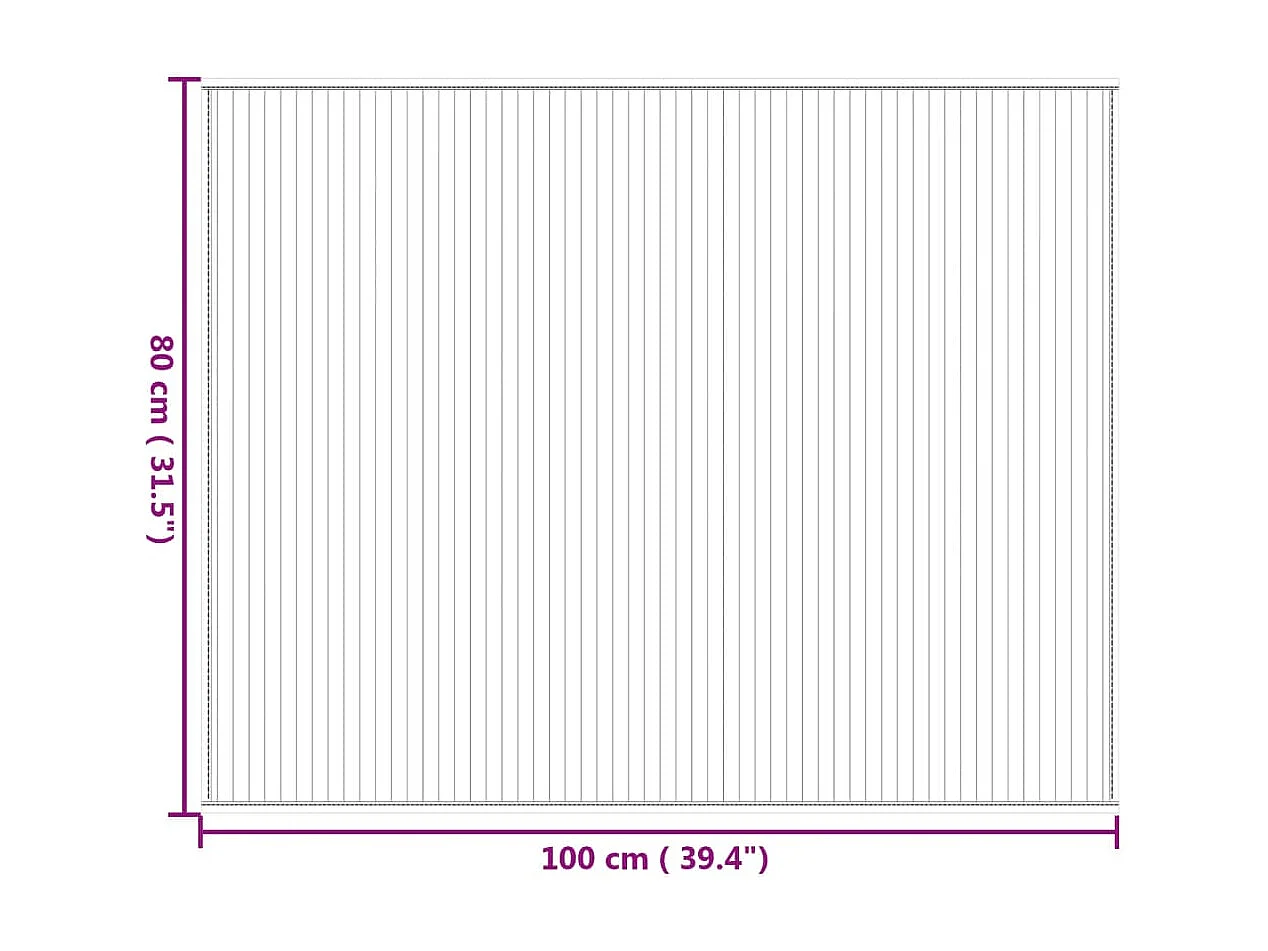 Tapis rectangulaire naturel 80x100 cm bambou