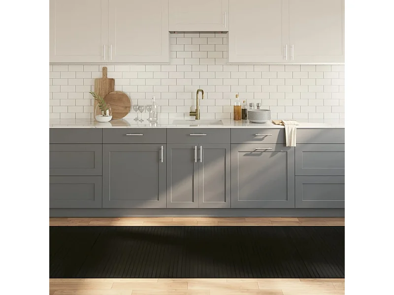 Tapete retangular 100x500 cm bambu preto