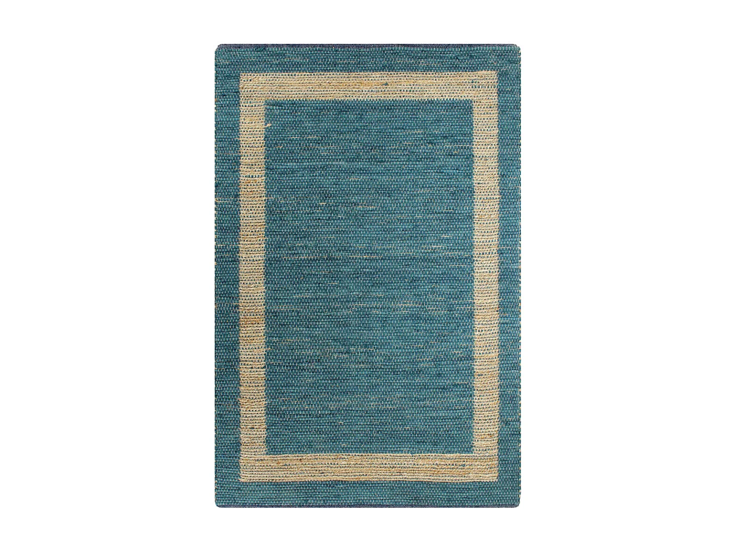 Tapis fait à la main jute bleu 160x230 cm