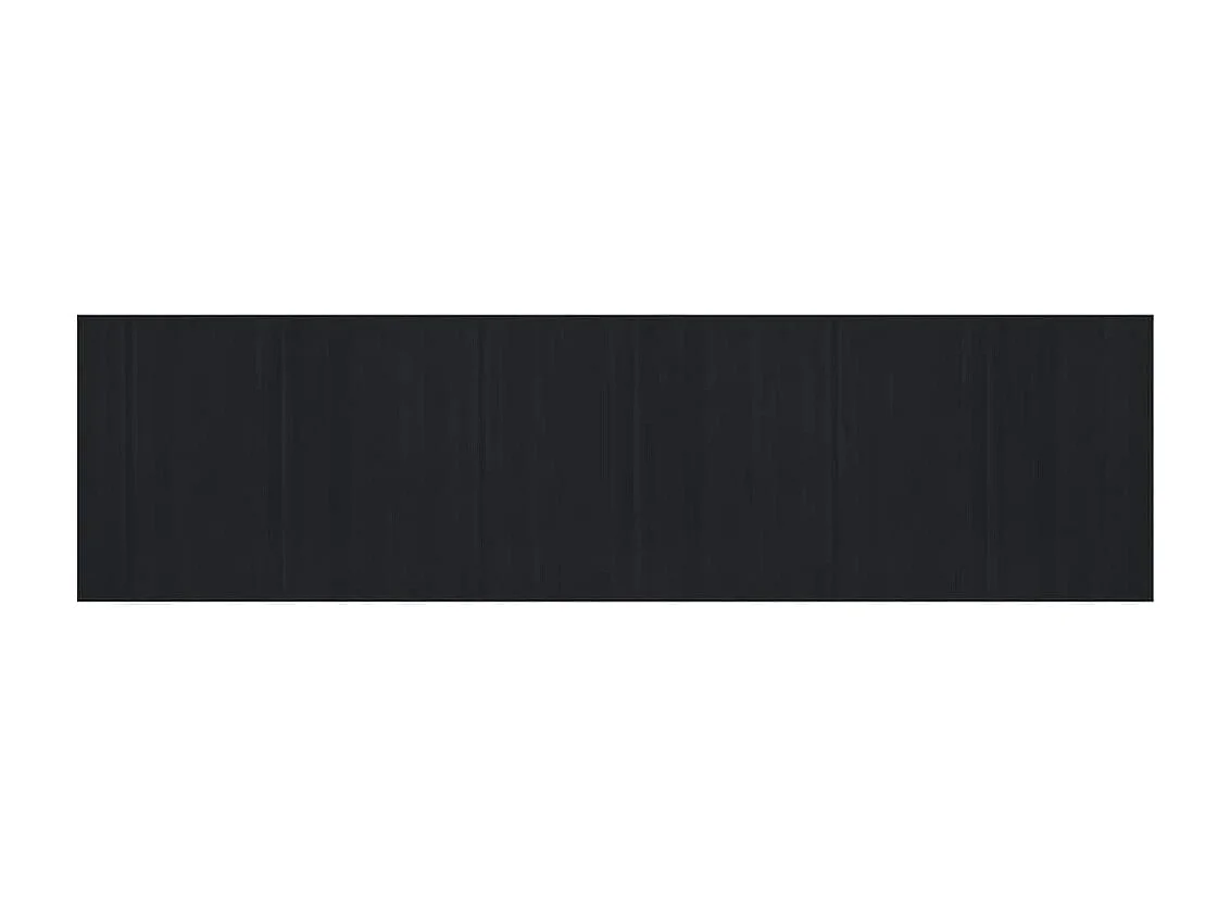 Tapis rectangulaire noir 80x300 cm bambou