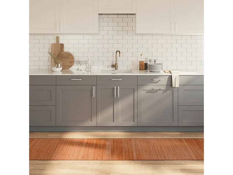 Tapis rectangulaire marron 70x1000 cm bambou