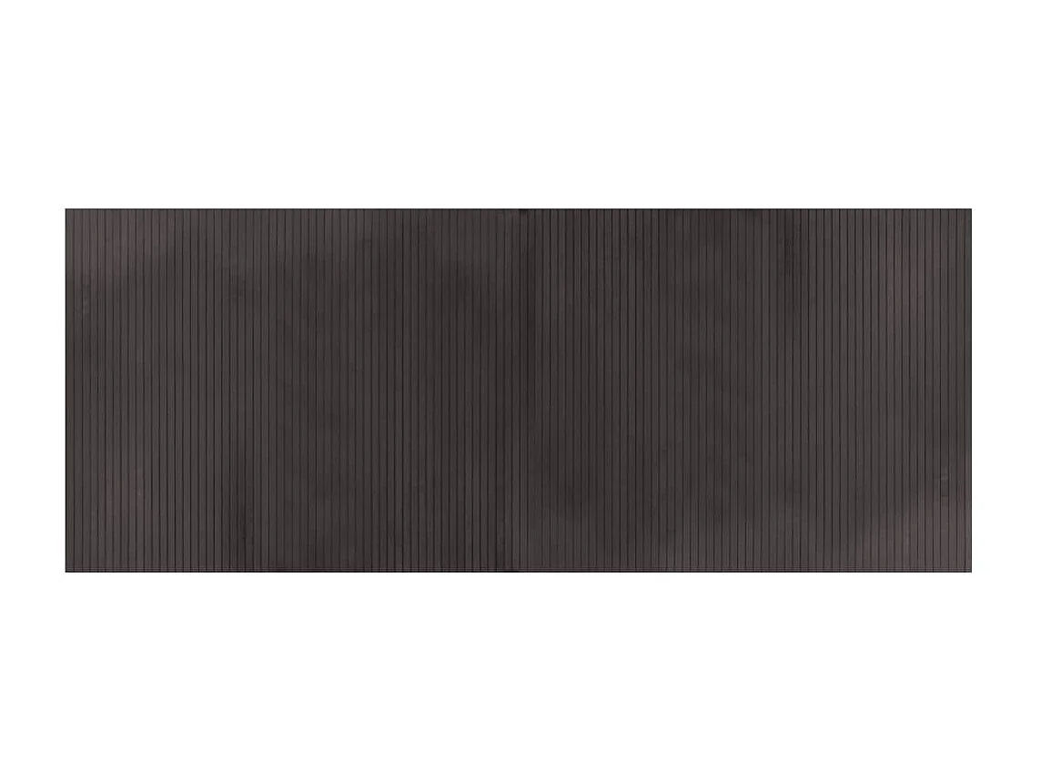 Tapis rectangulaire marron foncé 80x200 cm bambou