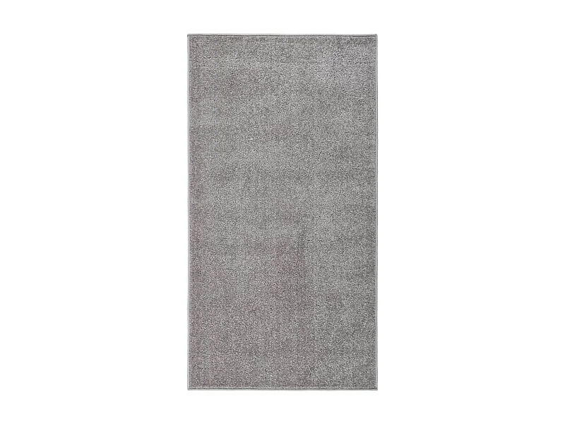 Alfombra de pelo corto gris 80x150 cm