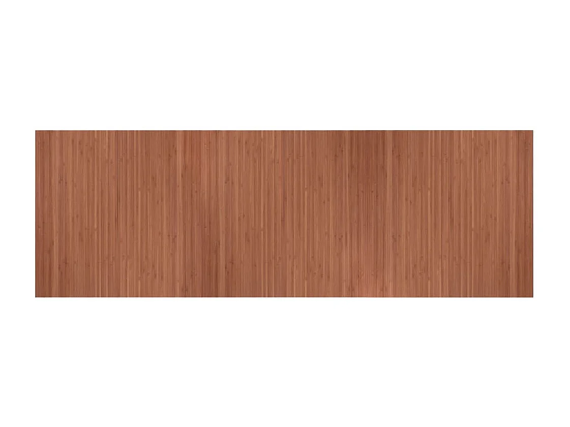 Tapis rectangulaire marron 100x300 cm bambou