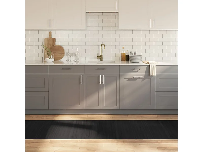 Tapete retangular 70x400 cm bambu preto