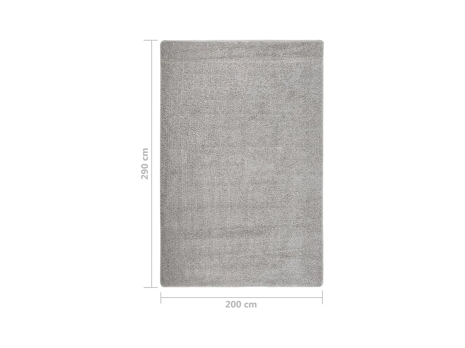 Tapis shaggy antidérapant gris clair 200x290 cm