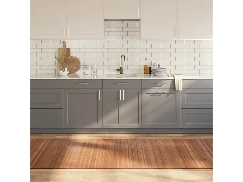 Tapete retangular 100x300 cm bambu cor natural