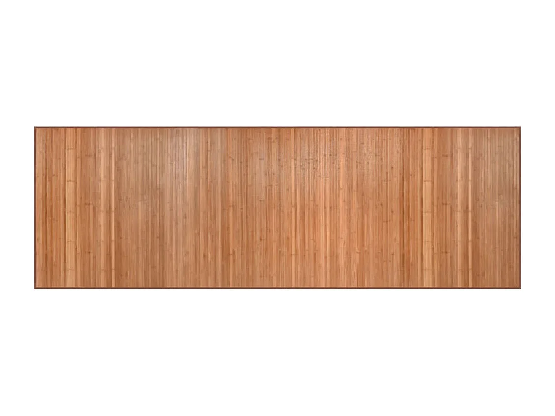 Tapis rectangulaire naturel 100x300 cm bambou