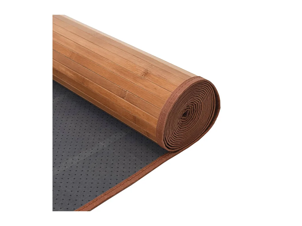 Tapete retangular 100x100 cm bambu cor natural