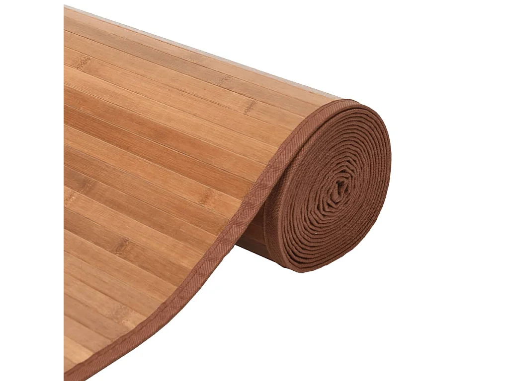 Tapis carré naturel 100x100 cm bambou