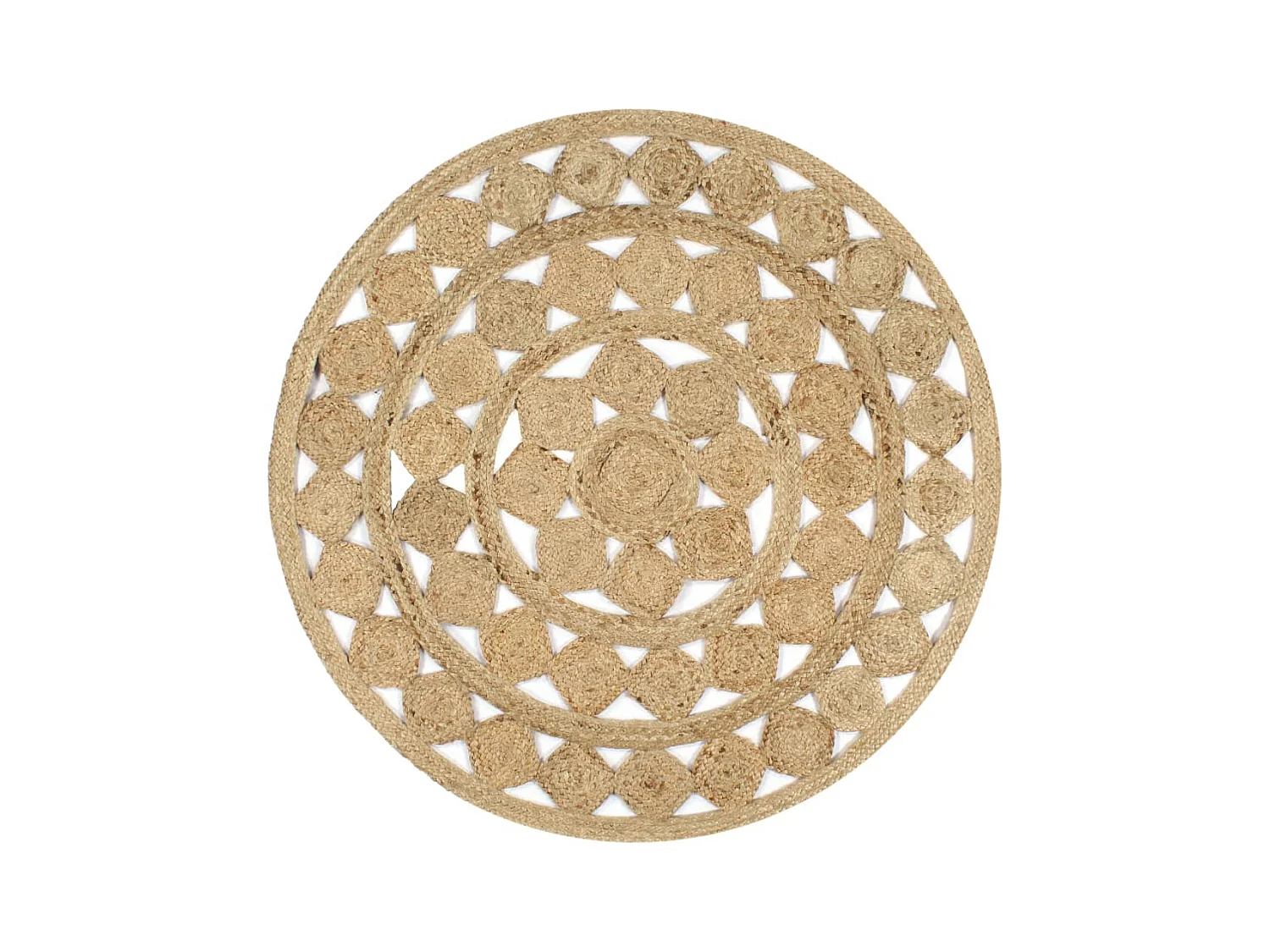 Tapis fait à la main jute tressée 120 cm