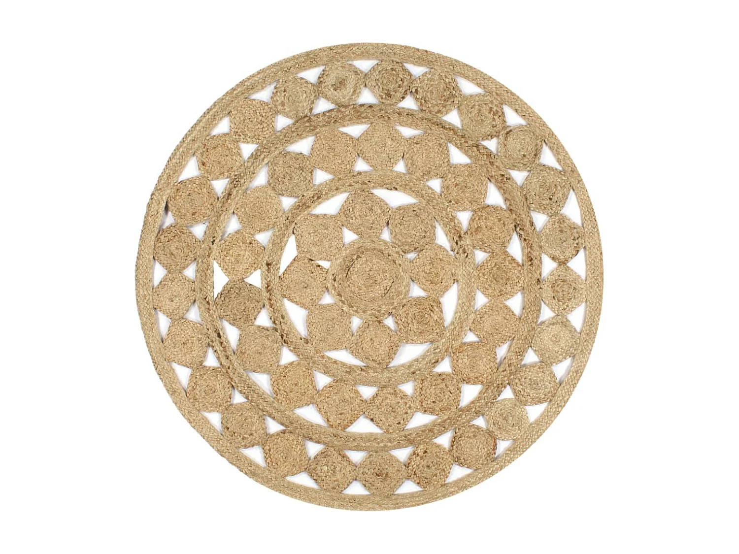 Tapis fait à la main jute tressée 120 cm