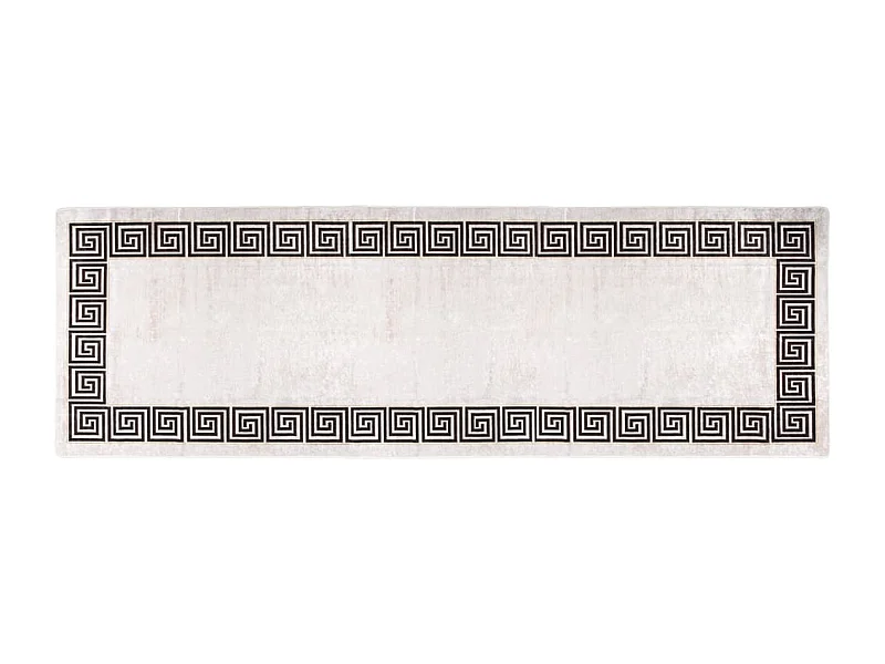 Alfombra lavable antideslizante beige claro 80x300 cm