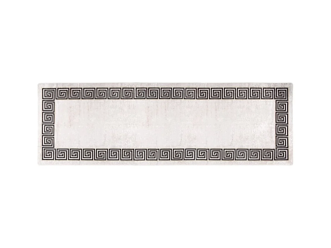 Tapis lavable antidérapant 80x300 cm beige clair