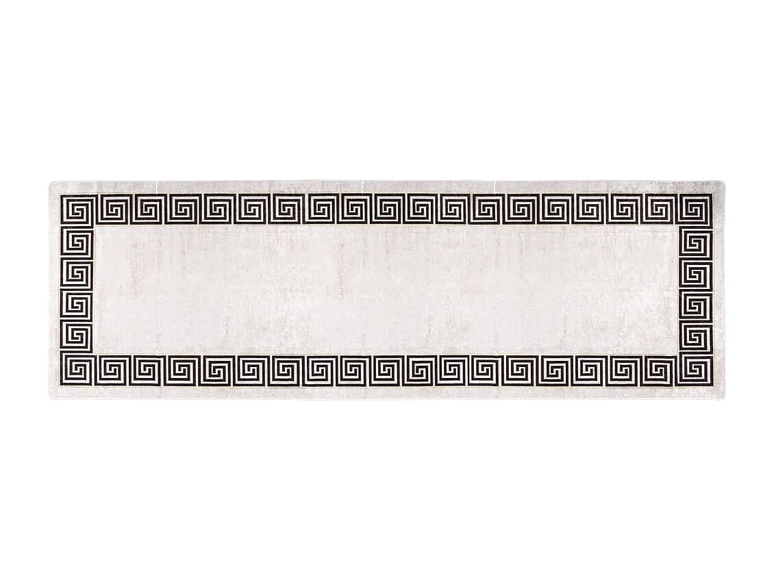 Alfombra lavable antideslizante beige claro 80x300 cm