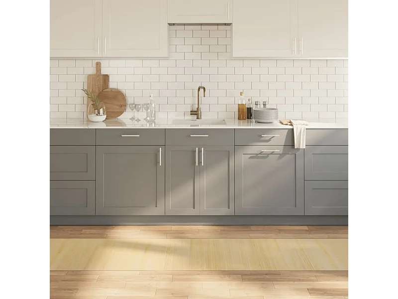 Tapete retangular 60x300 cm bambu cor natural clara