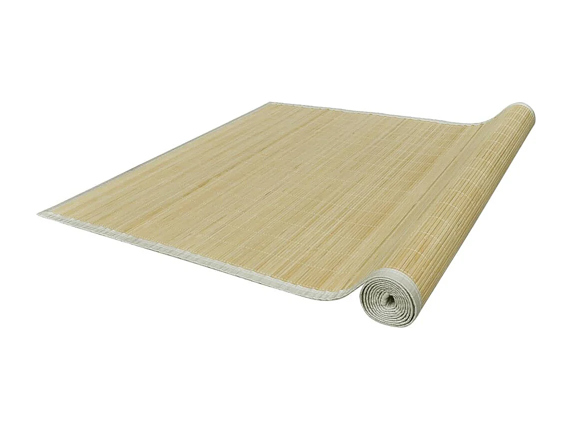 Tapis en bambou naturel à latte rectangulaire 120 x 180 cm