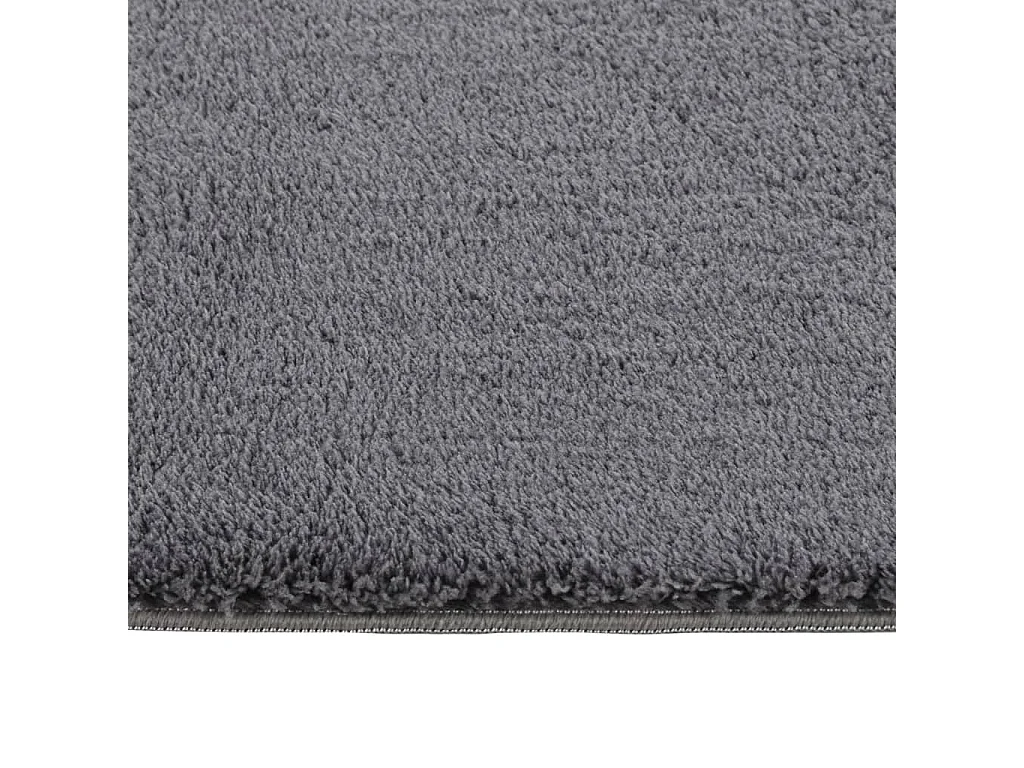 Tapis shaggy doux lavable 160x230 cm antidérapant anthracite