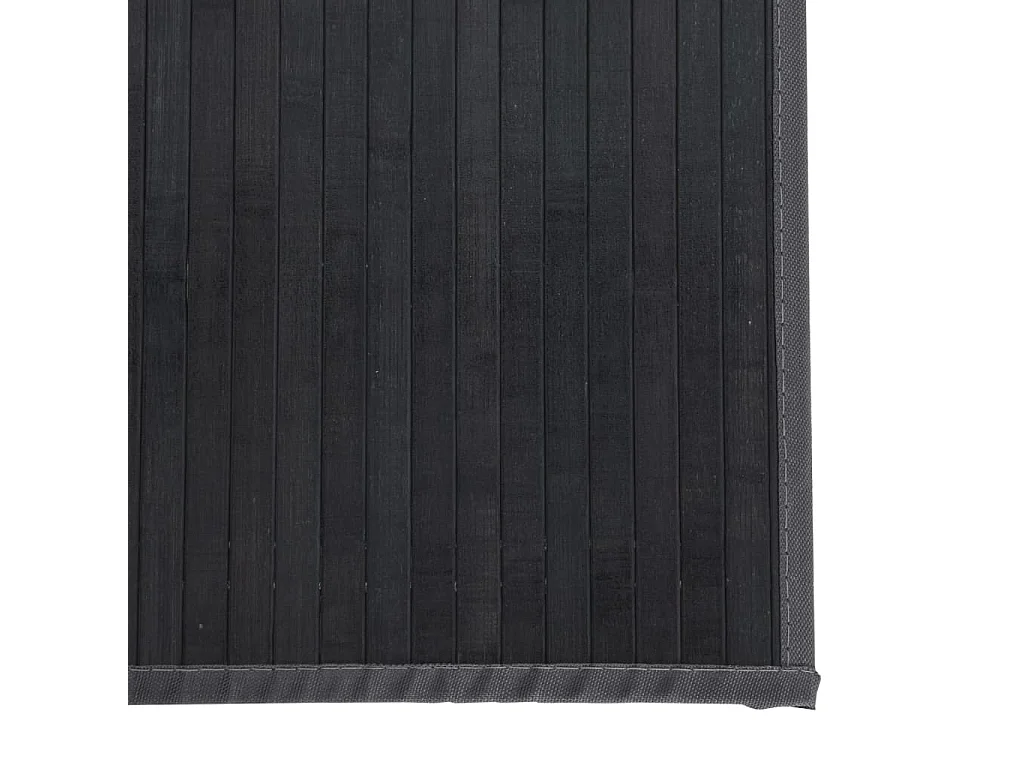 Tapis rectangulaire gris 70x1000 cm bambou