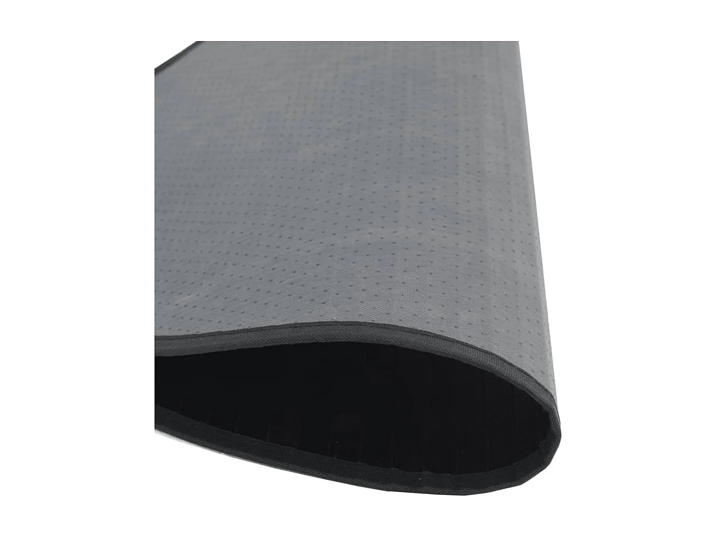 Tapis rond noir 100 cm bambou