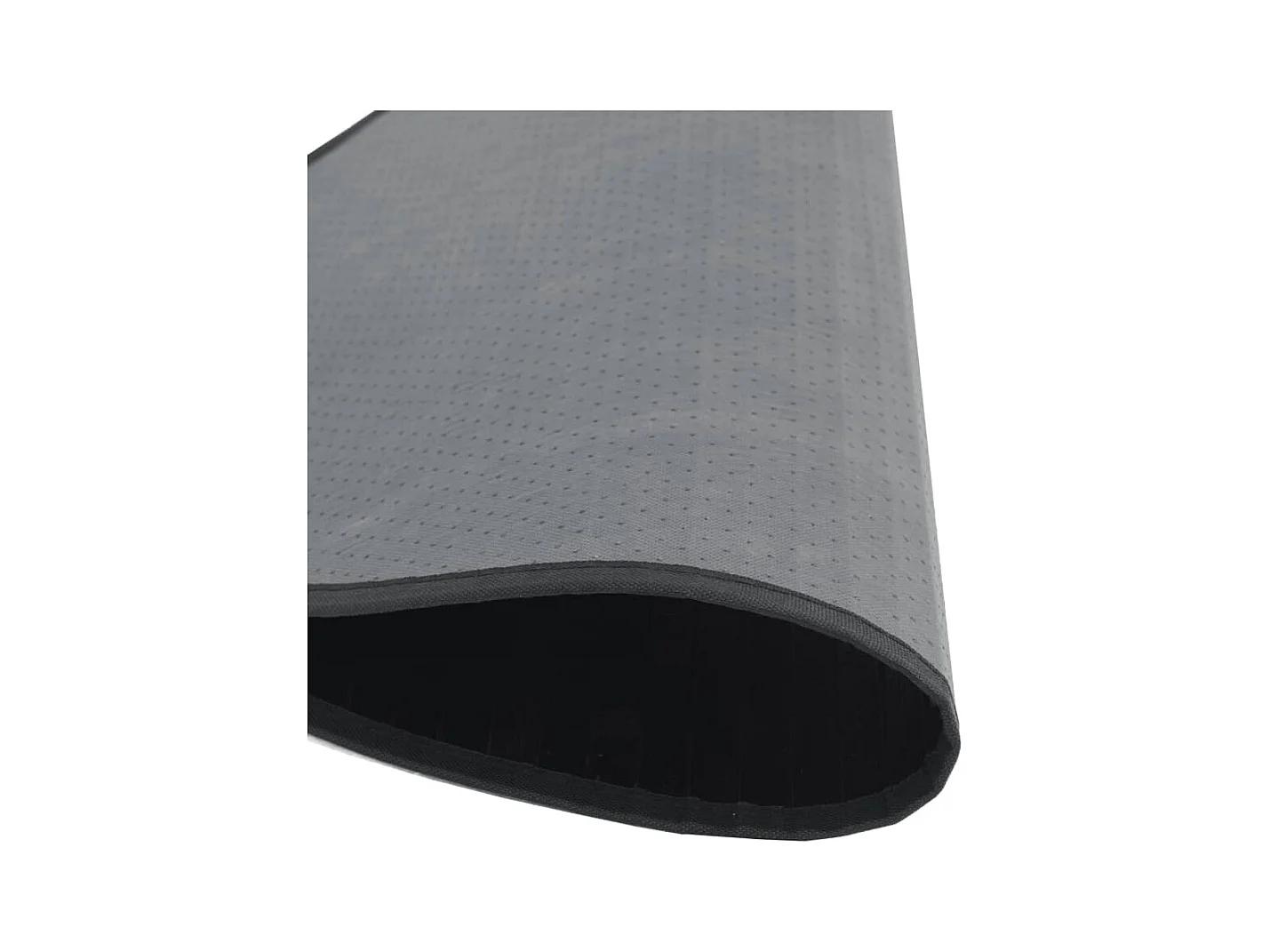 Tapis rond noir 100 cm bambou