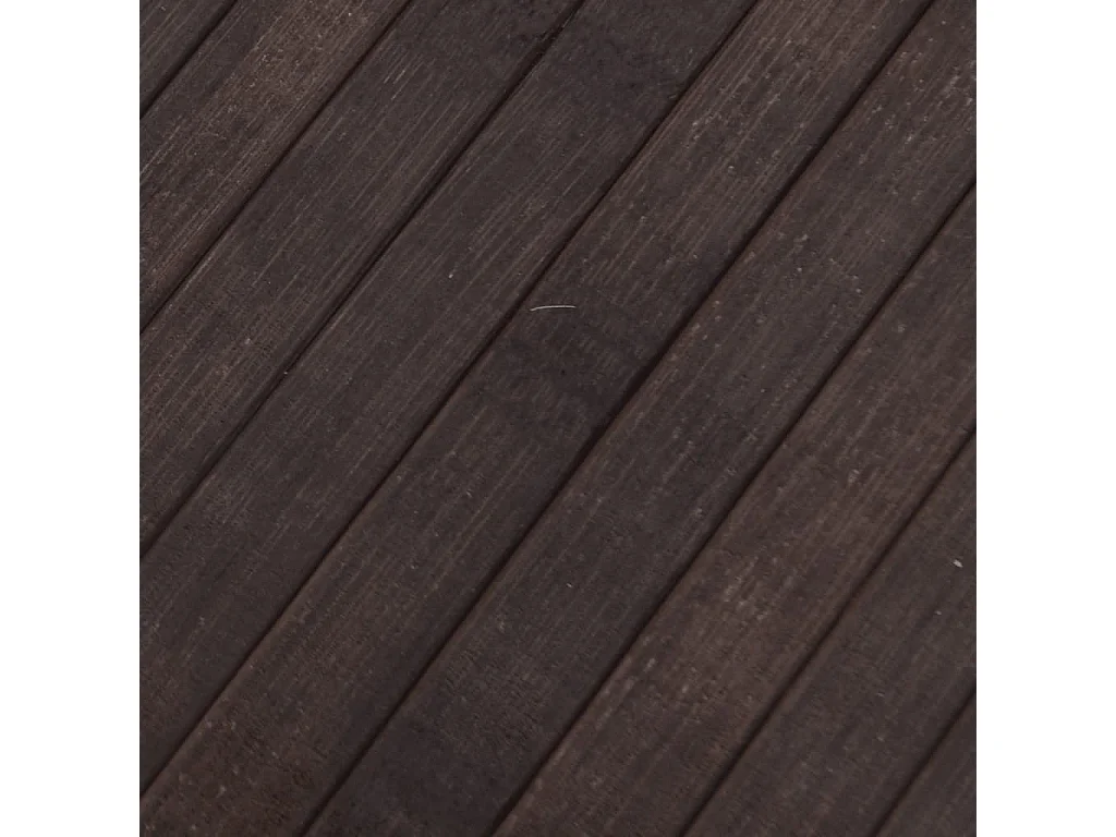 Tapis carré marron foncé 100x100 cm bambou