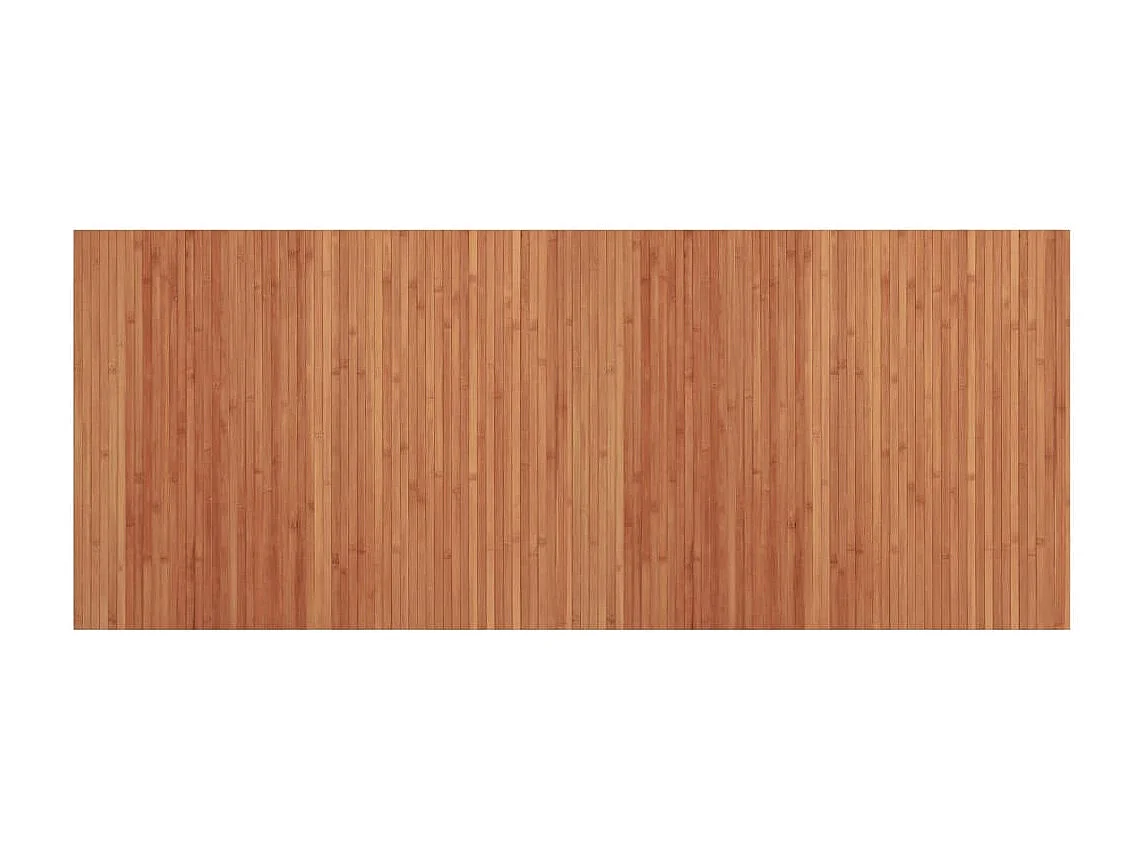 Tapis rectangulaire marron 80x200 cm bambou
