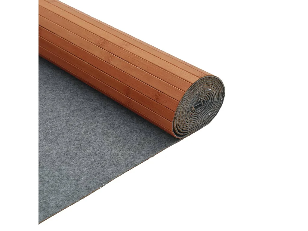 Tapete retangular 80x200 cm bambu castanho