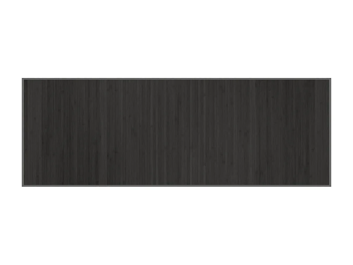 Tapis rectangulaire gris 70x200 cm bambou