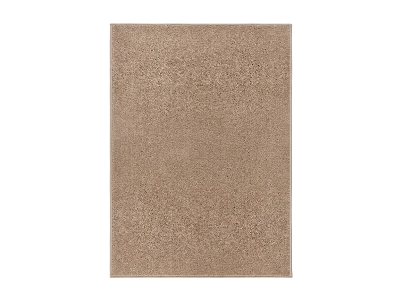 Alfombra de pelo corto marrón 120x170 cm