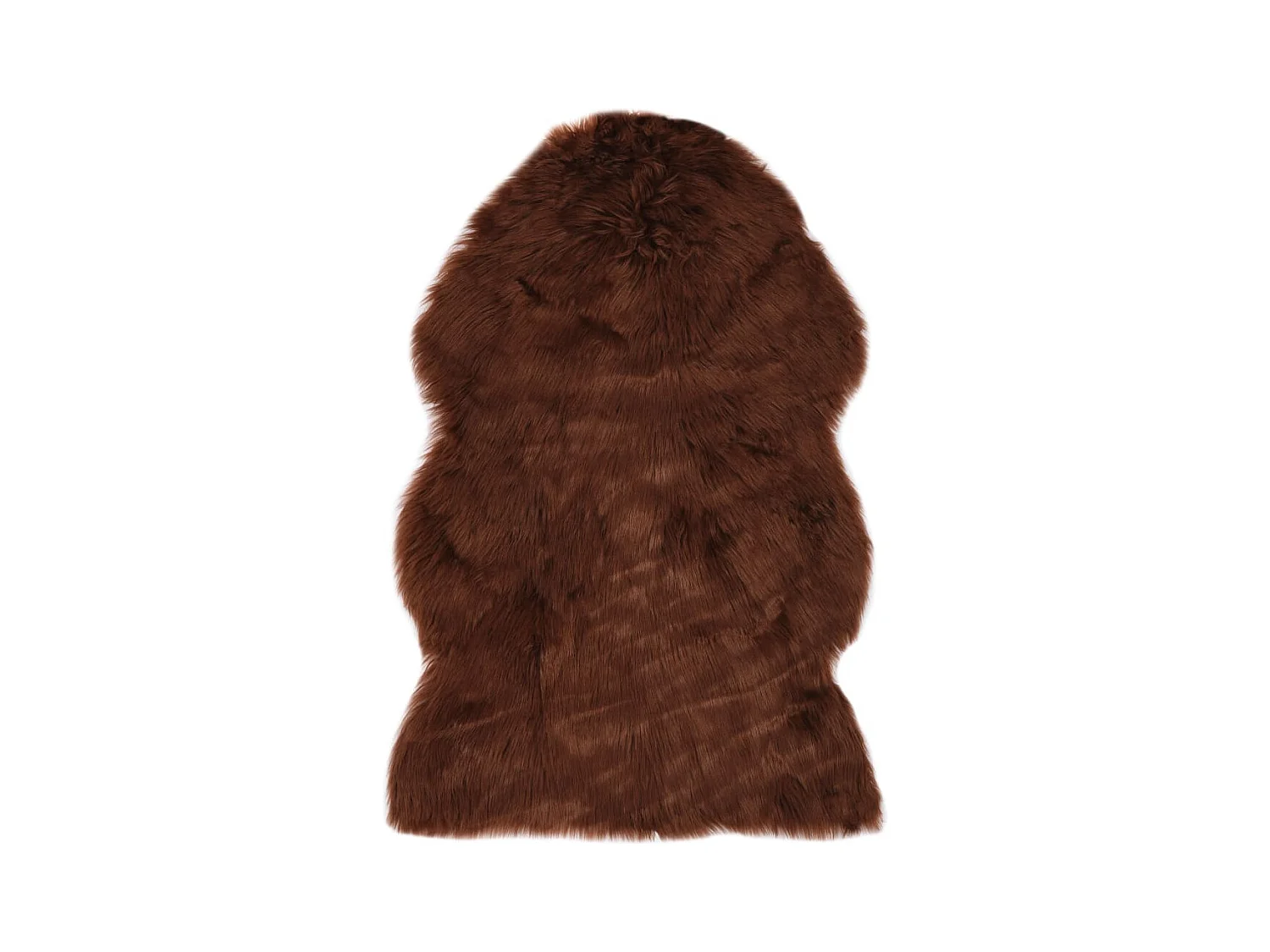 Tapis 60 x 90 cm peau de mouton synthétique marron