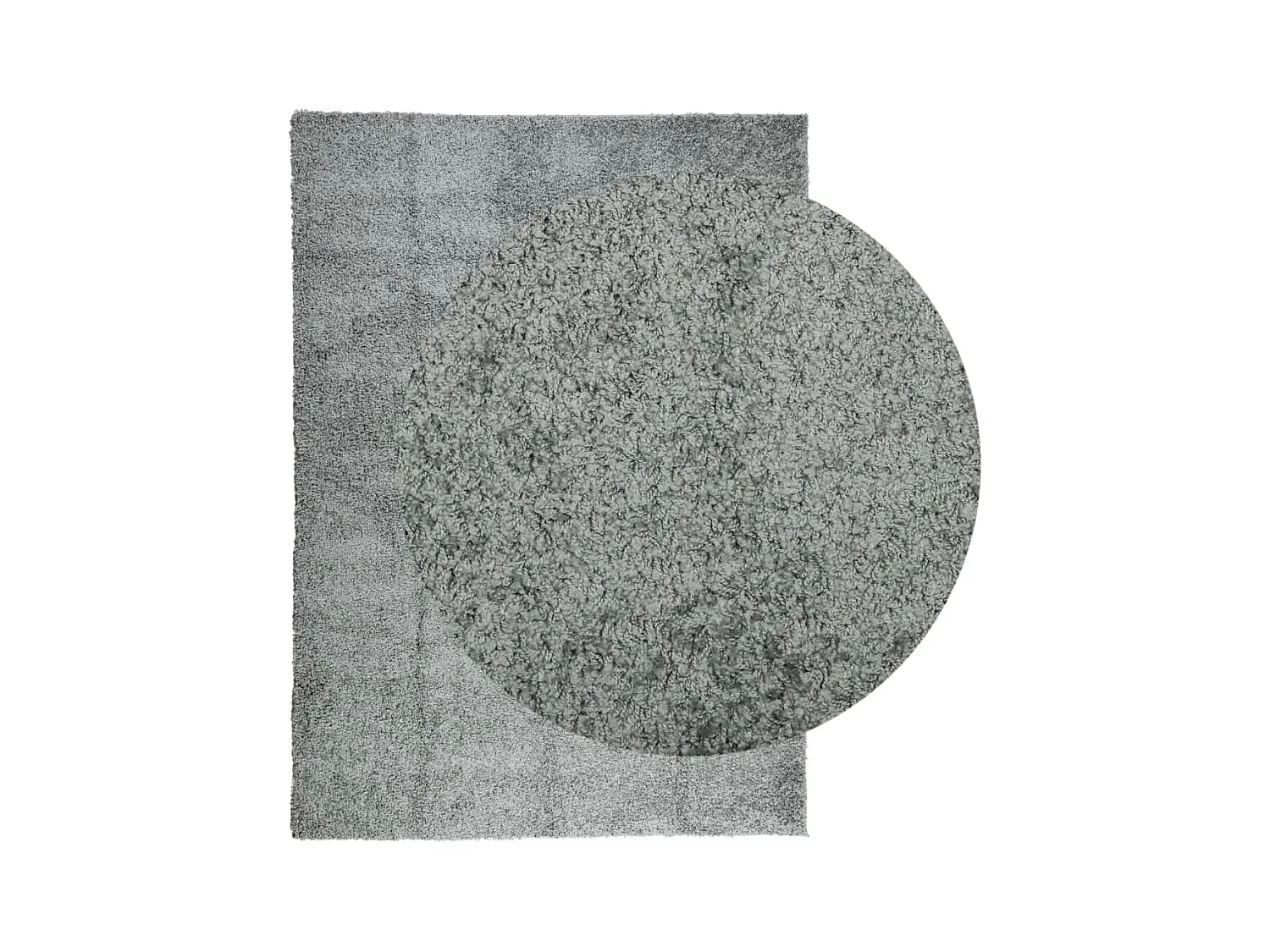 Alfombra de pelo largo moderna verde 200x280 cm