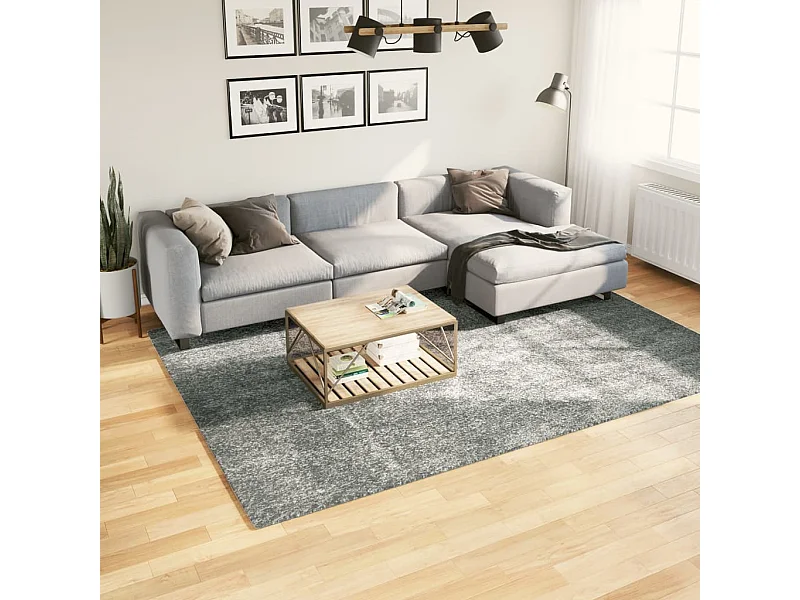 Tapis shaggy à poils longs moderne vert 200x280 cm