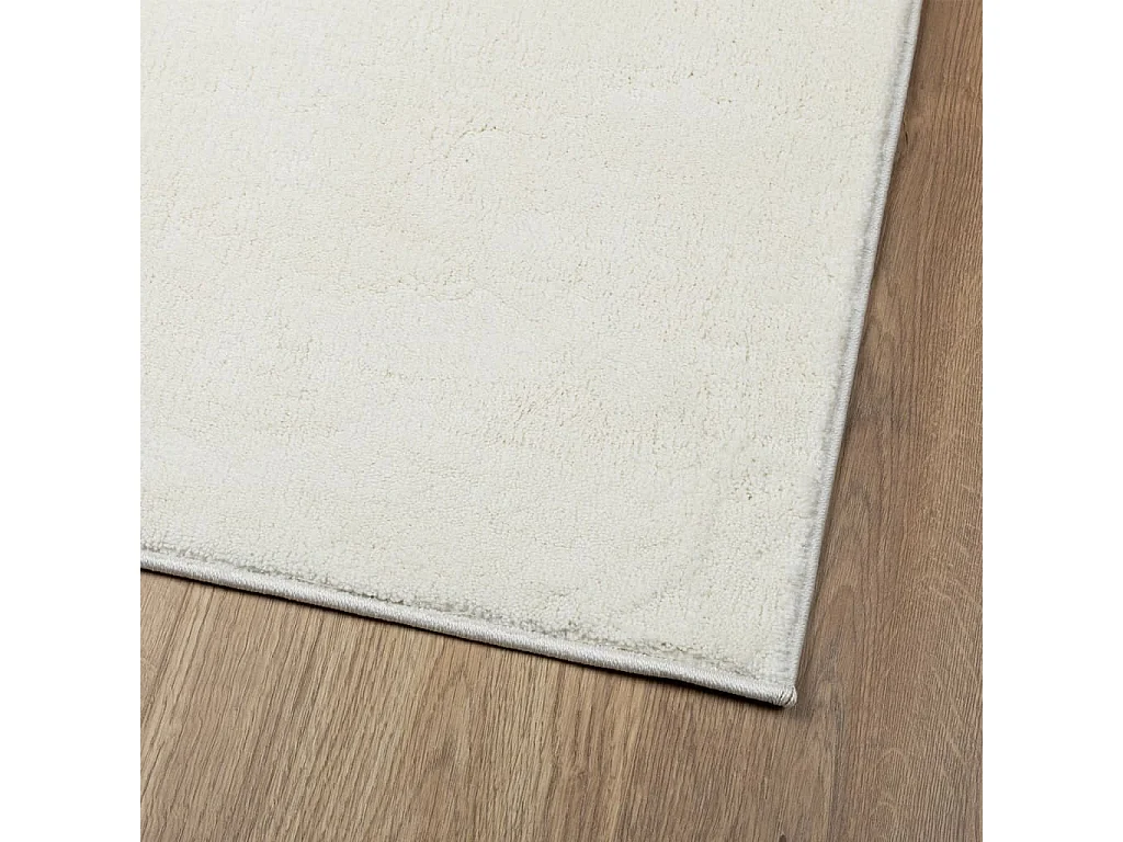 Tapis à poils courts crème 120x170 cm