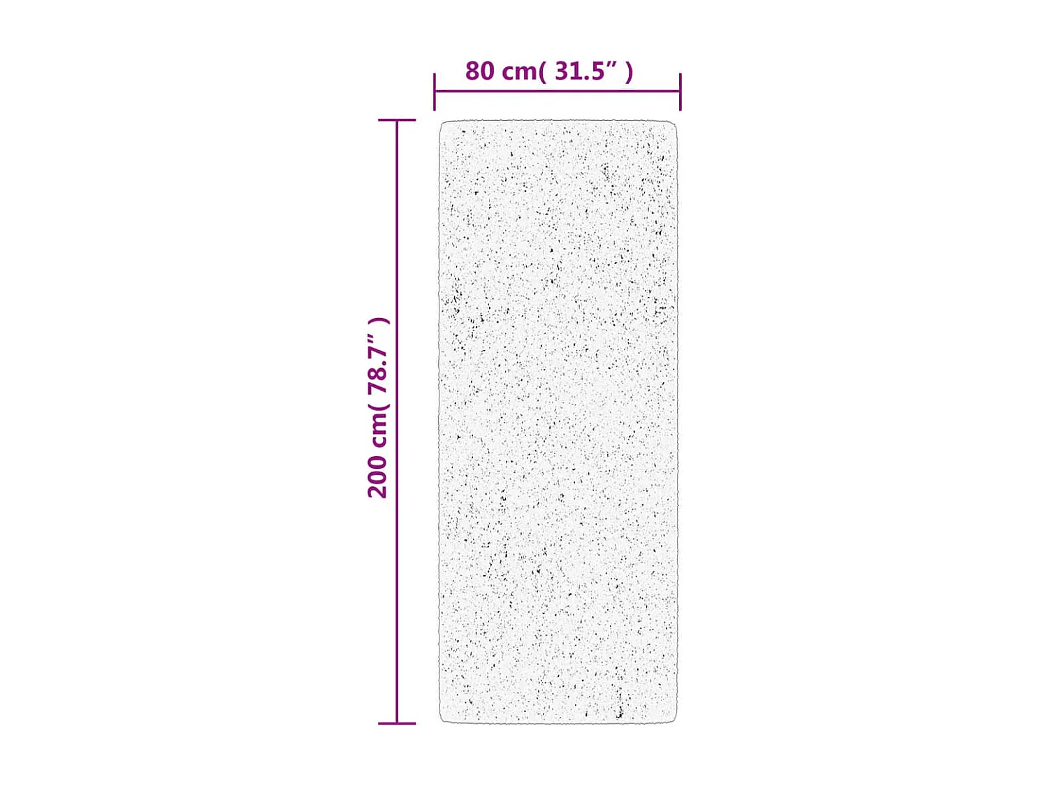 Tapis shaggy à poils longs moderne vert 80x200 cm