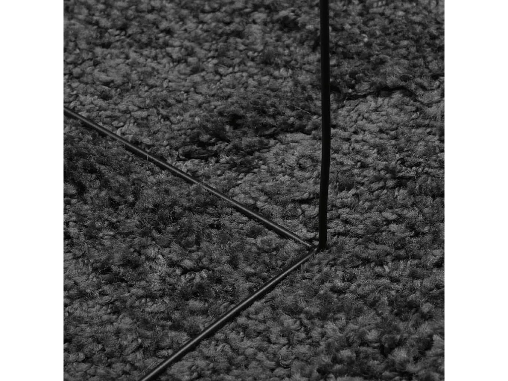 Tapis shaggy à poils longs moderne anthracite 80x150 cm