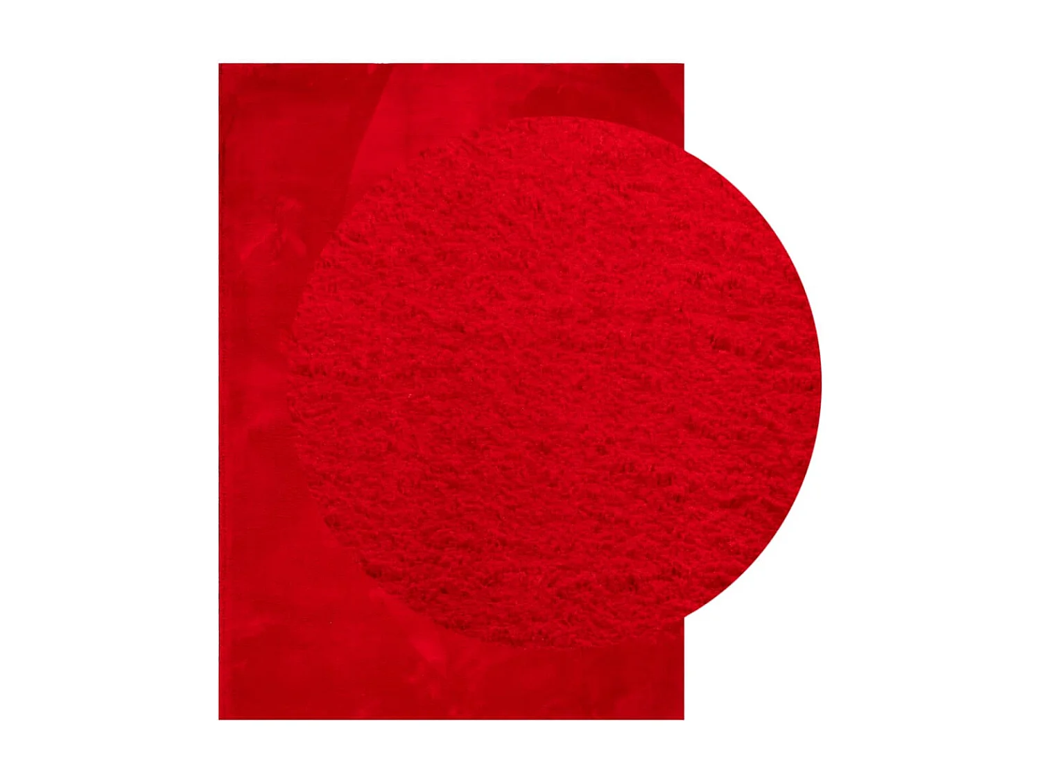 Tapis à poils courts doux et lavable rouge 200x280 cm