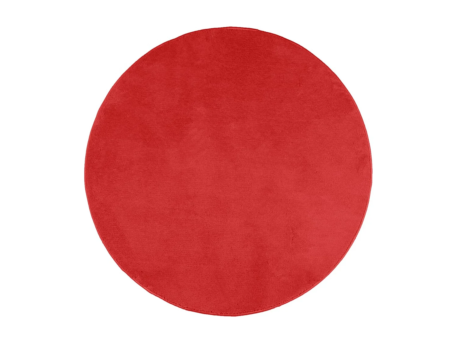 Tapete de pelo curto OVIEDO Ø 120 cm vermelho