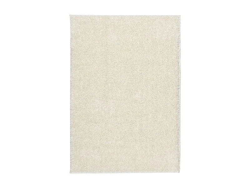 Tapete de pelo alto com aspeto brilhante 120x170 cm cor creme